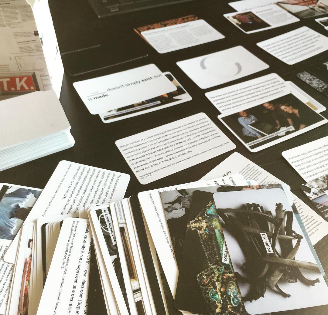 Card game for writing a book (work in progress)